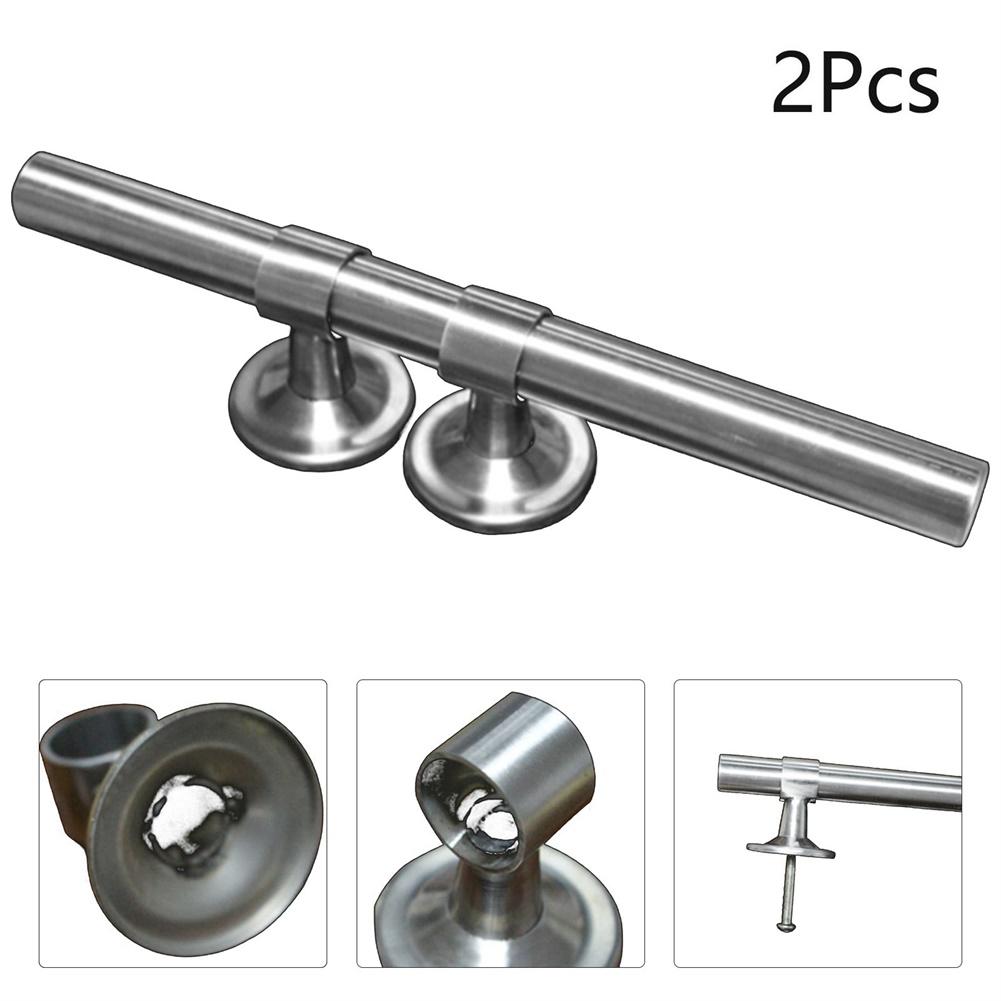 2pcs Stainless Steel Adjustable Aluminum Alloy Double Opening Door Handle for Sliding Barn Garage Fence Cabinet Bathroom Doors