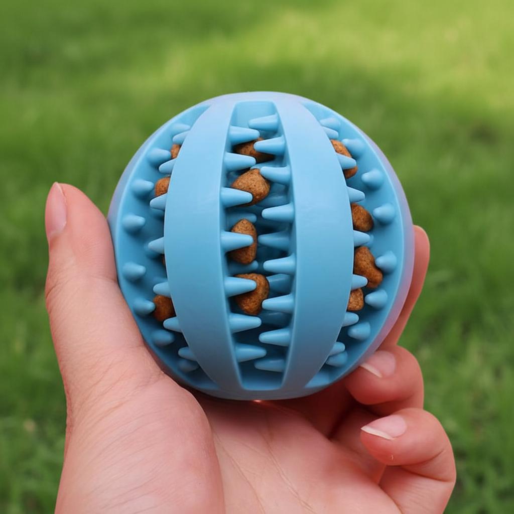 Custom BPA-Free Natural Rubber Dog Chew Ball Toy-Durable Molar Teeth Cleaning for Aggressive Chewers Exercise Boredom Buster