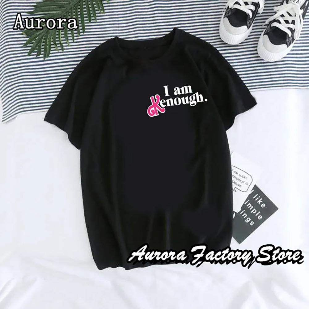 Summer Men Cotton T-Shirt Casual Tops Tees Male I Am Kenough Clothing Women Y2K Short Sleeve Streetwear Couple Harajuku T-Shirt
