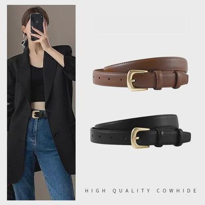 Women's Genuine Leather Belt - 2023 Versatile Pin Buckle Fashion Jeans Accessory