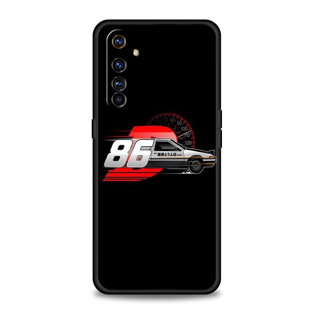 Initial D AE86 Phone Case for Realme 8 9 Pro Plus 8i 9i 6 7 GT2 C21 C25 C3 C11 11 Pro 5G Plus Shockproof Silicone Shell Capa Bag