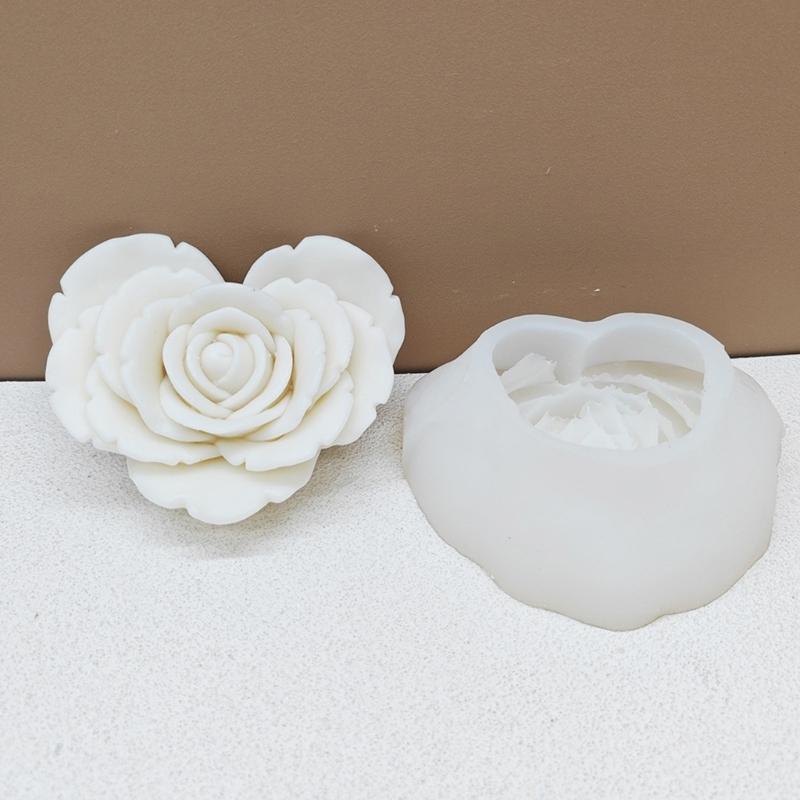 Artisanal Silicone Rose Candle Mold Delicate Silicone Rose Mold for Crafting Unique Candle for Weddings and Parties