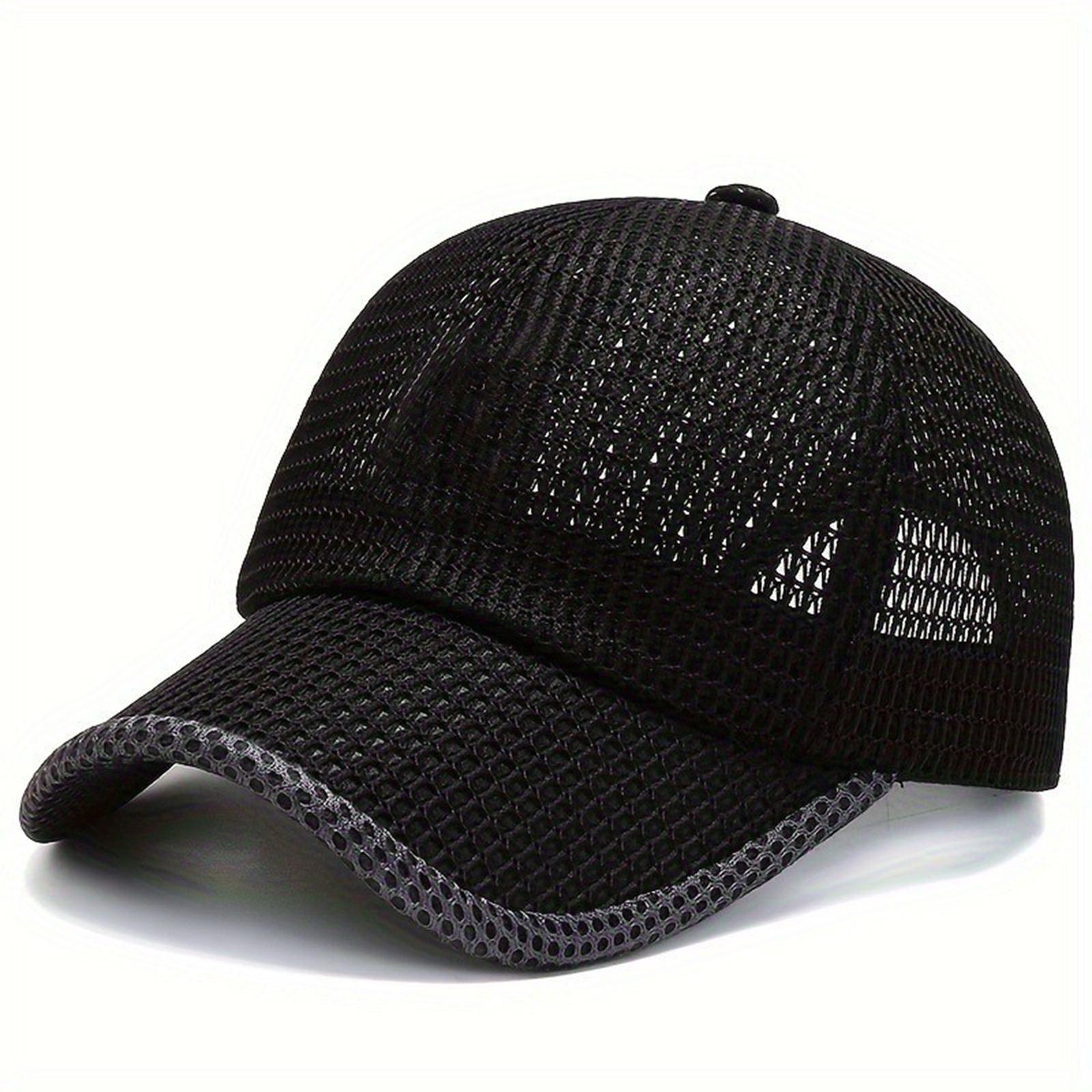

Outdoor Breathable Mesh Baseball Cap Adjustable Fishing Hat Lightweight Sun Protection Hat for Men and Women Suitable for Casual and Sports Activities One Size чёрный
