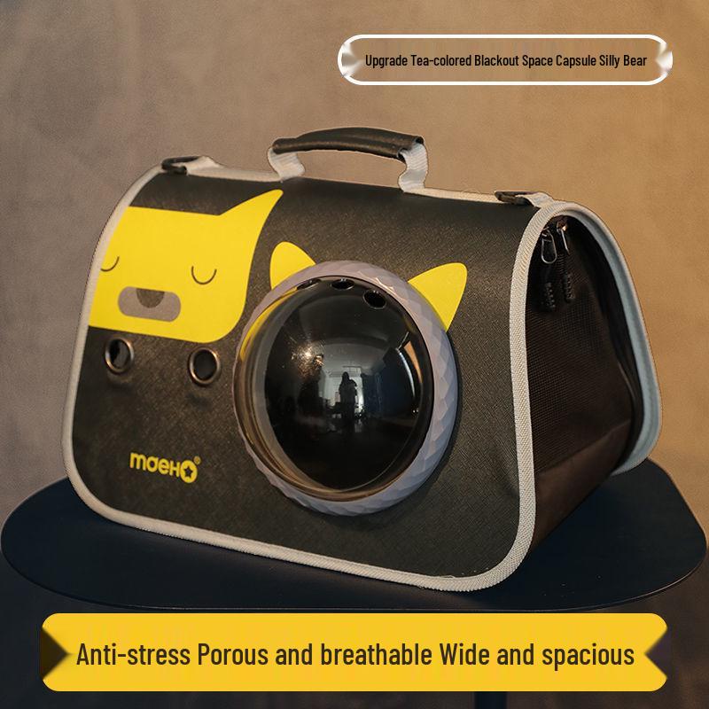 Portable Pet Carrier: Breathable Space Capsule Crossbody Backpack for Cats and Dogs