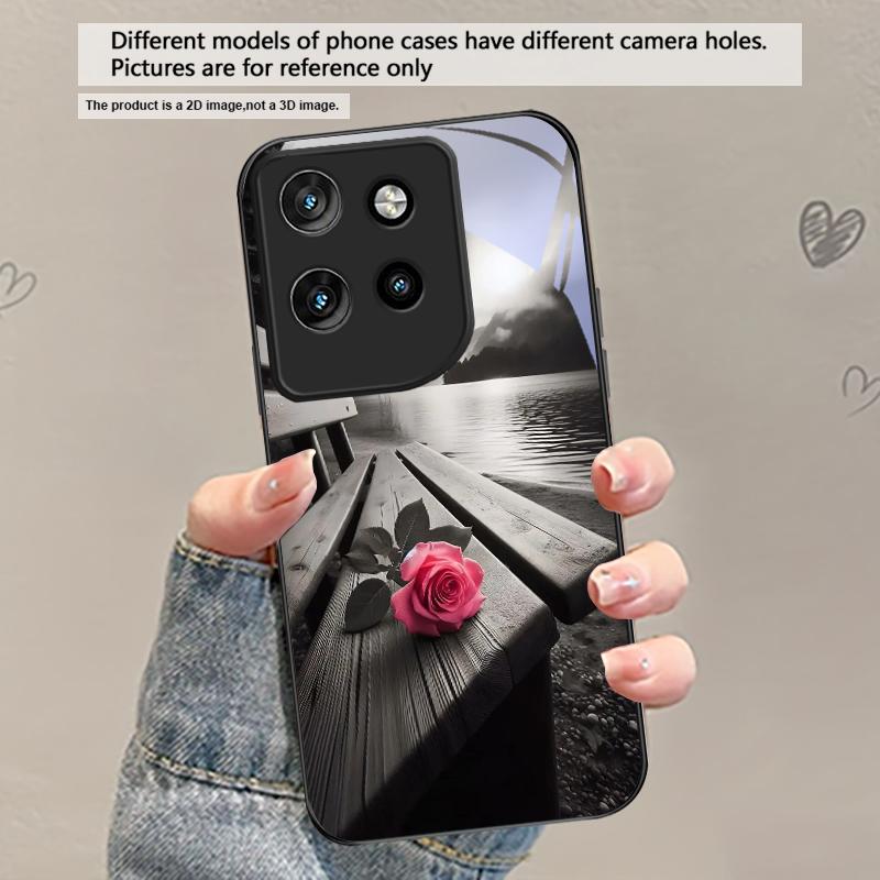 Small Pebble Flowers For Motorola Moto Edge 20 Lite 30 Pro 40 Neo 50 Ultra G45 G54 G55 G75 G84 G85 G Play 23 Glass Phone Case