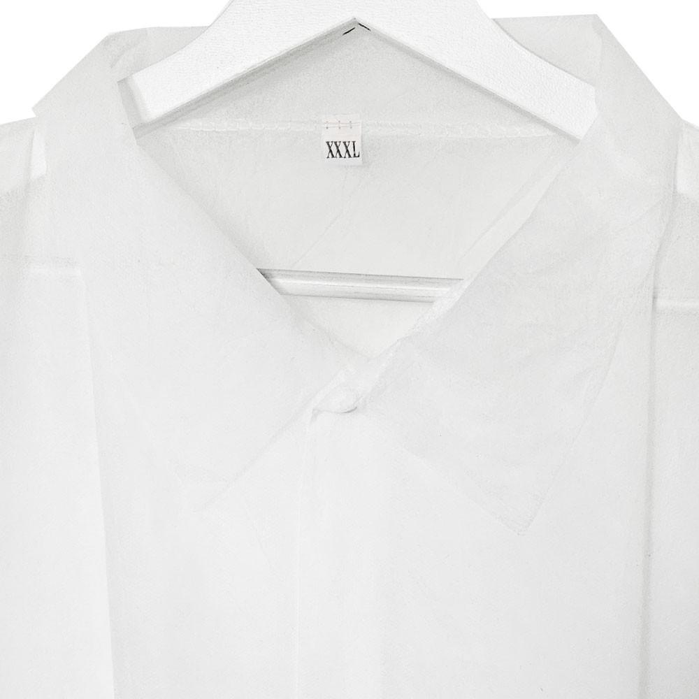 Disposable Apron White With Snaps (Non-woven 22G) 1 Piece