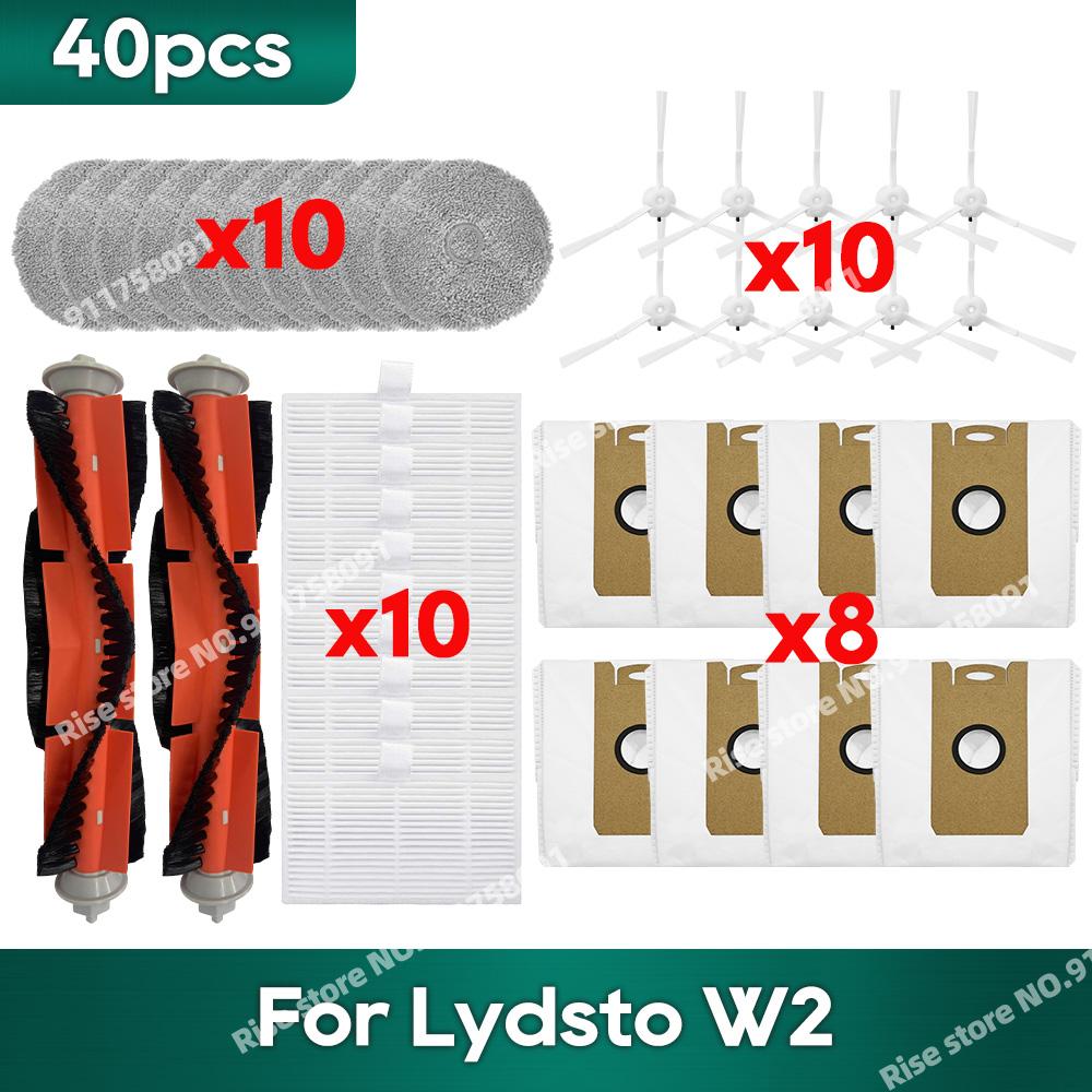 Zubehör Kompatibel Für Lydsto W2, Kyvol Cybovac S60, AICLE INS-200, inic iX10 Roboterstaubsauger Ersatzteile Staubbeutel Filter Mopp