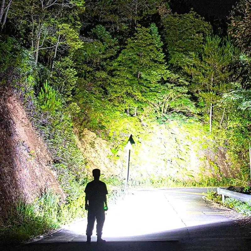 Výkonná Přenosná Svítilna Ultra-jasné Ruční Taktické Světlo Dobíjecí Silné Světlo Lucerna Kempování Hlídkovací Reflektor