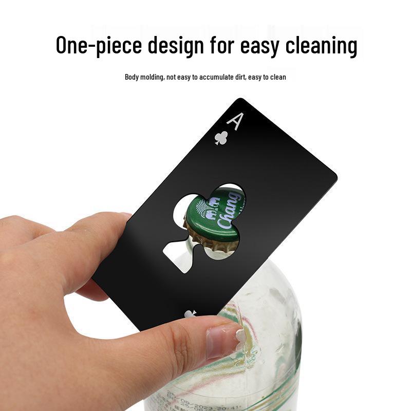 Plum Blossom Stainless Steel Card Opener: Bottle & Can Opener