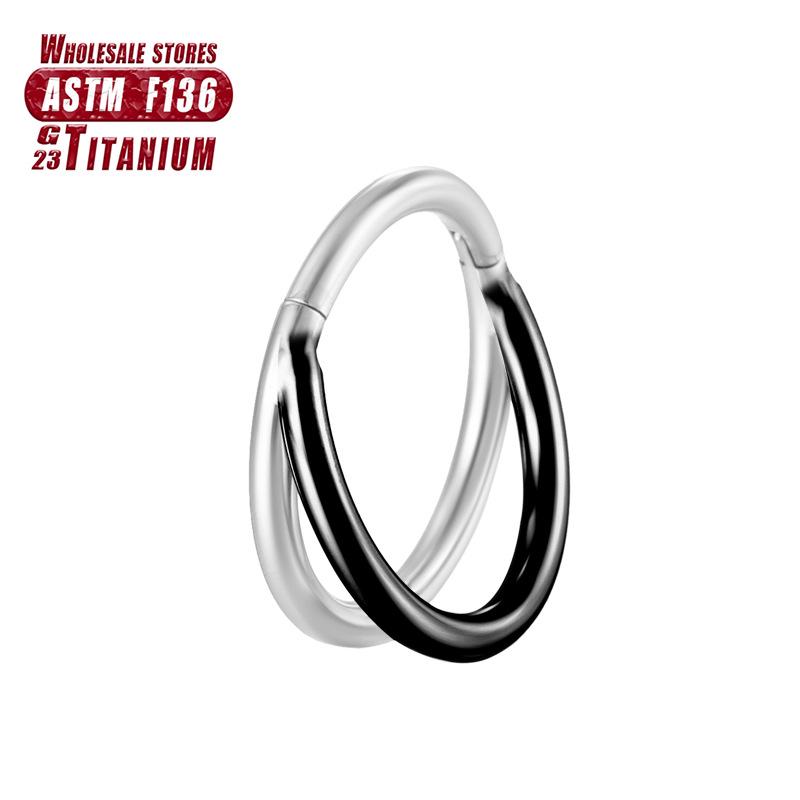 F136 Titanlegierung Nahtloser Ring Nasenpiercing mit Zirkonia Knorpelohrring.