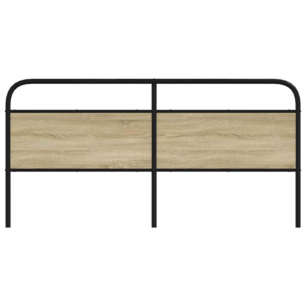 Replacement Headboard Sonoma Oak 200 cm Steel and Wood Based Material