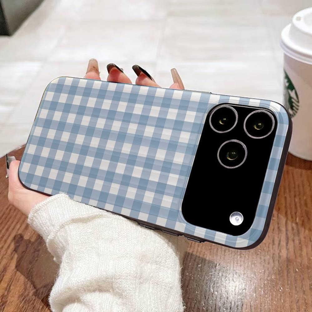 Simple Chic Lattice Pattern Corrugated Pattern For IPhone 17 16 15 14 13 12 11 16 Pro Max Plus Pro Non-slip Phone Cover