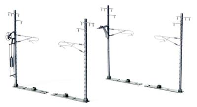 KATO N Gauge Single Track Wide Catenary Pillar Ash 20 Pieces Railway Model Supplies 23-066-1