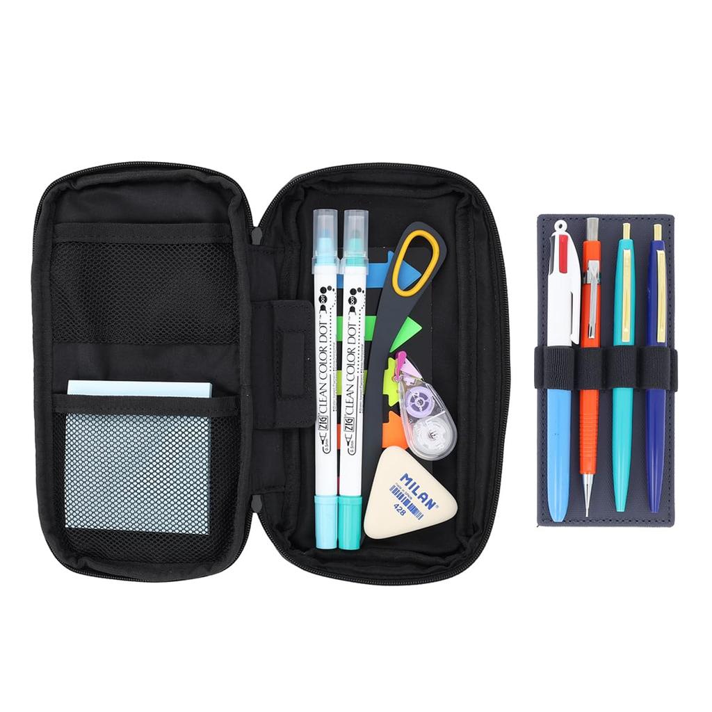 Delfonics Water-Repellent Inner Carrying Box Pen Case, Medium (Black)