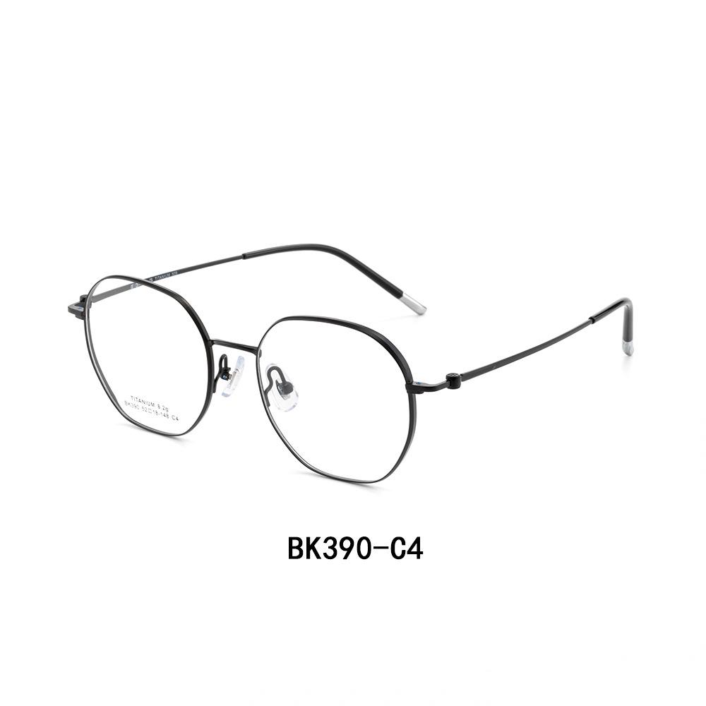 Polygonal Retro Titanium Glasses Frame Unisex with Prescription Lens Option