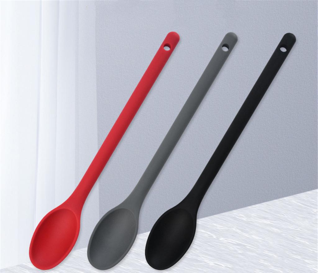 Silicone Spoon Kitchen Cooking Integrated  Spoon For Food Stirring Restaurants Hotels