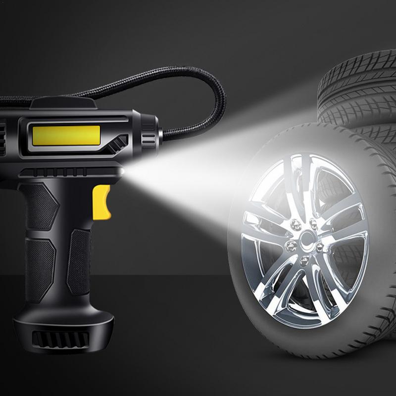100W Handheld Air Compressor Wired Inflatable Pump With LED Light Portable Air Pump Tire Inflator Digital For Car Bicycle Balls