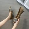 720500 bow rhinestone high heels 2026 autumn new French pointed thin heel temperament shallow mouth