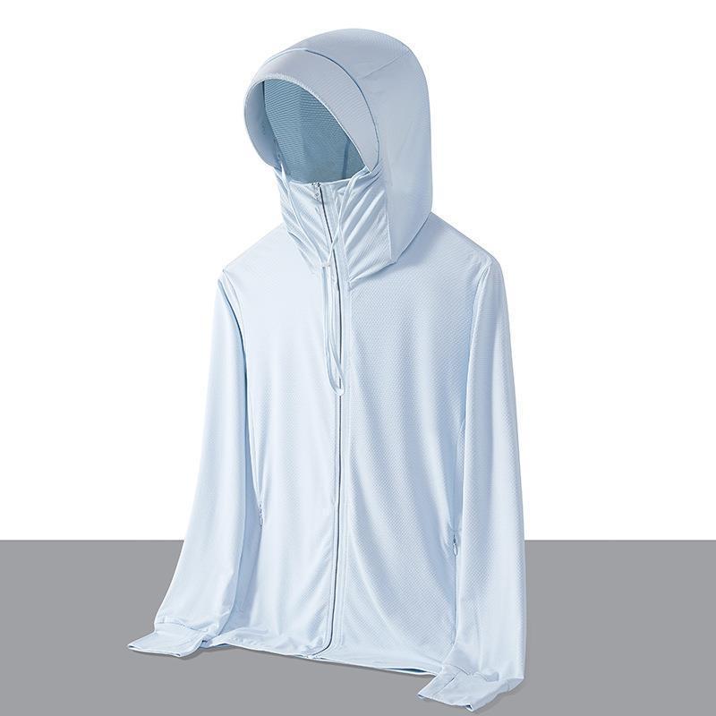 Jiaos UPF50 Sonnenschutzkleidung aus Eisseide: Leicht, Atmungsaktiv, Große Krempe, Unisex, Anti-UV, Ideal zum Angeln.