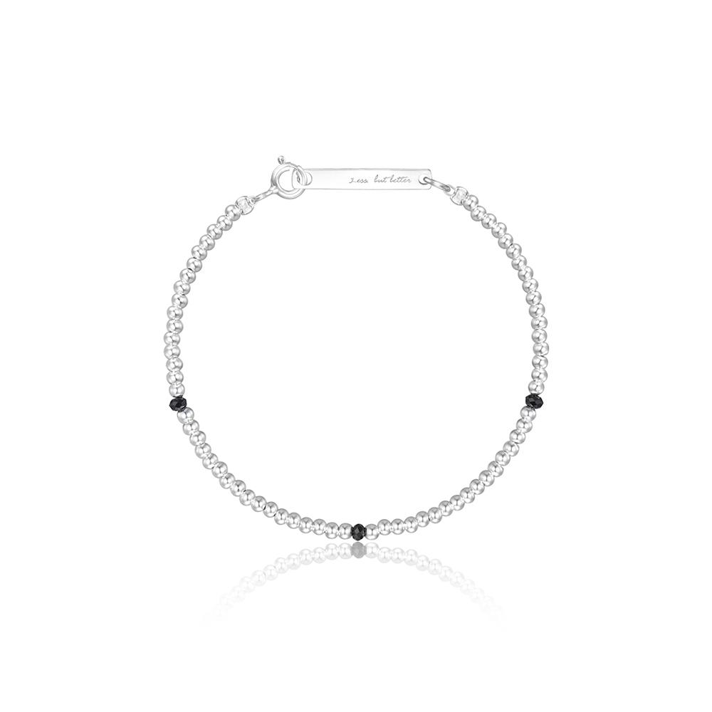 Lunne Silver 925 Black Spinel Glow Bracelet #Lsb25
