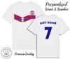 Croatia Strip T-Shirt 2024 Personalised Name and No Adult Kids Baby, Football Euro