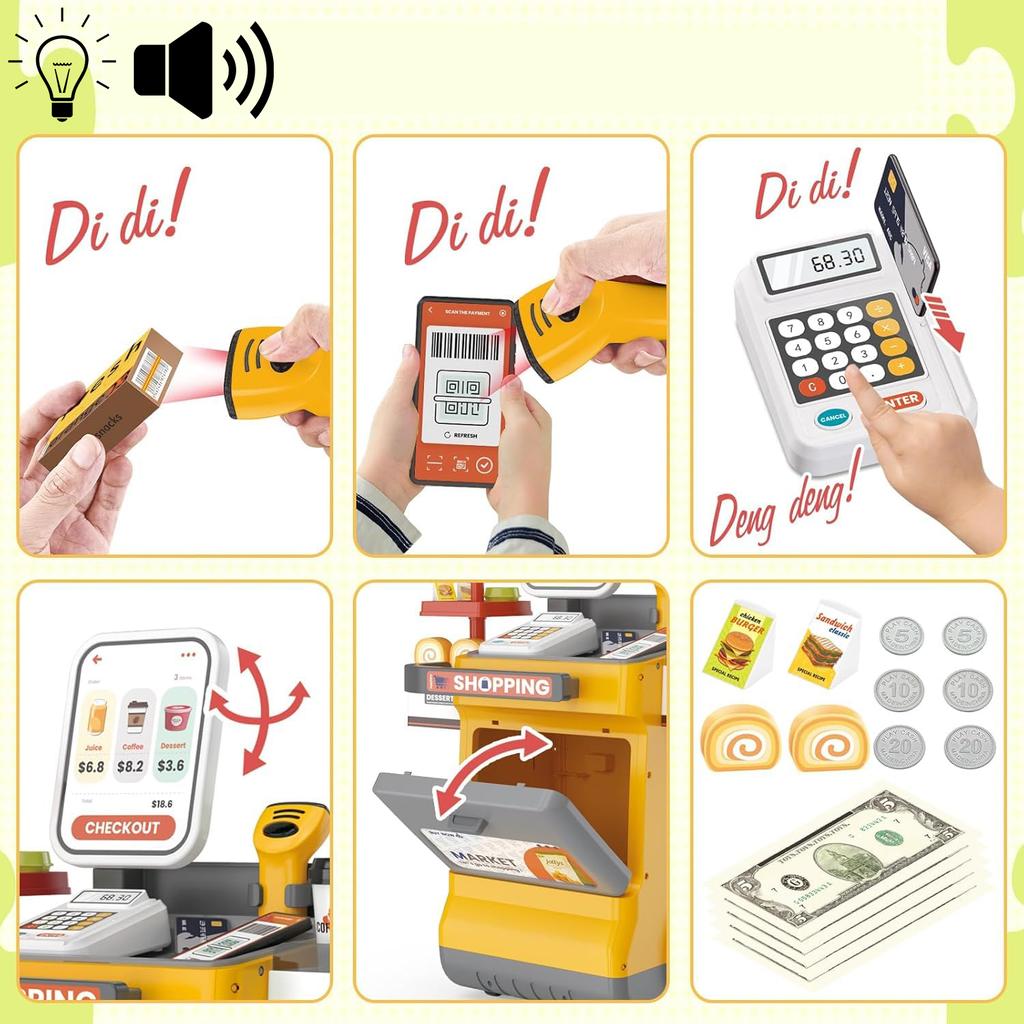 [PACZB] Interactive supermarket store for children set of 48 elements Z3139