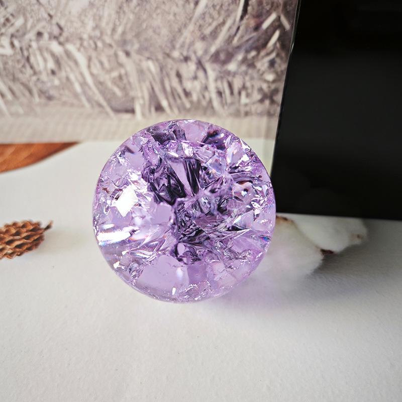 5CM Non-Fading True Color Ice Crackle Crystal Ball - Feng Shui Pond Rotating Water Feature Accessory