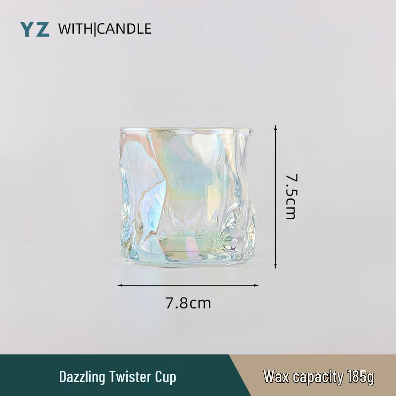 Handmade Frosted Glass Scented Candle Cup - Creative DIY Wax Container