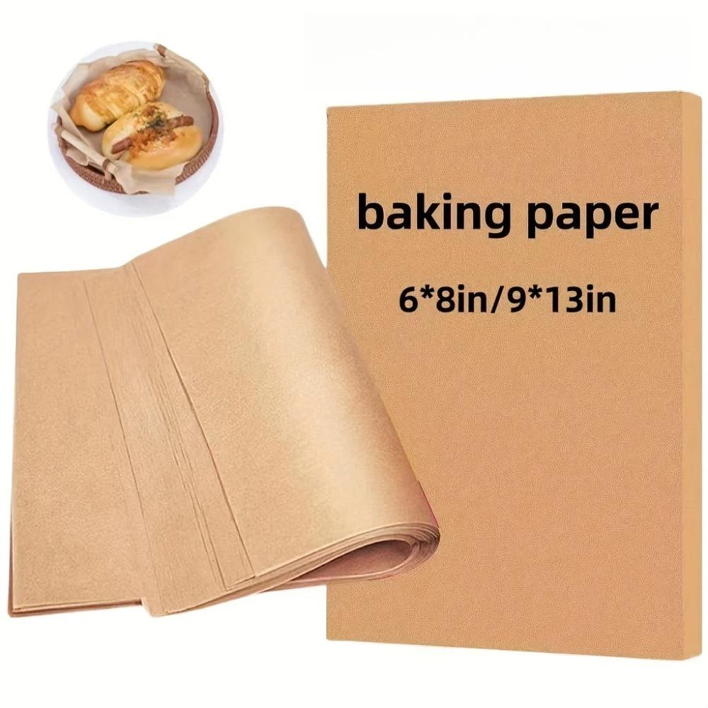 50Pcs Unbleached Baking Parchment Paper Sheets for Air Fryer Oven Grill Non Stick Cake Bread Cookies Pizza Roasting Healthy