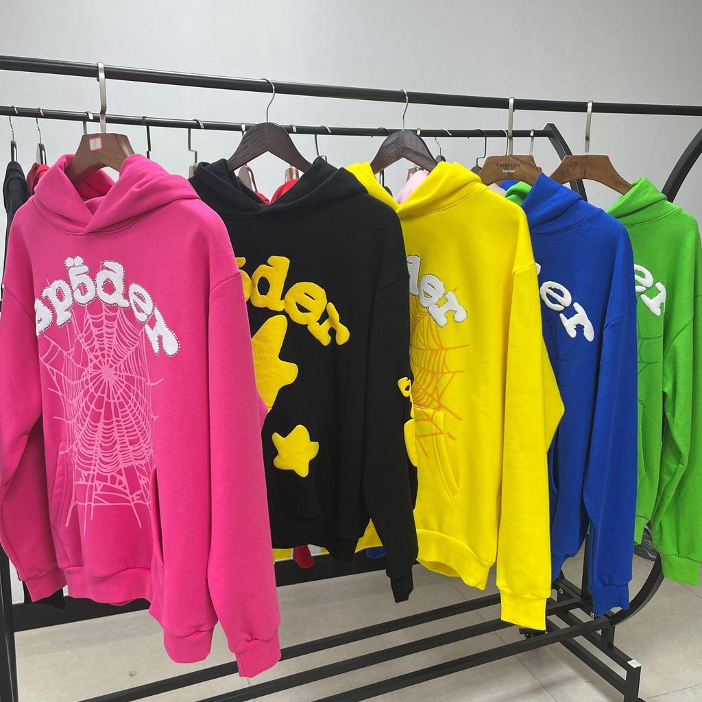 Hochwertiger Original Sp5der 450G Schwergewicht Samt Paar Hoodie Sweatshirt
