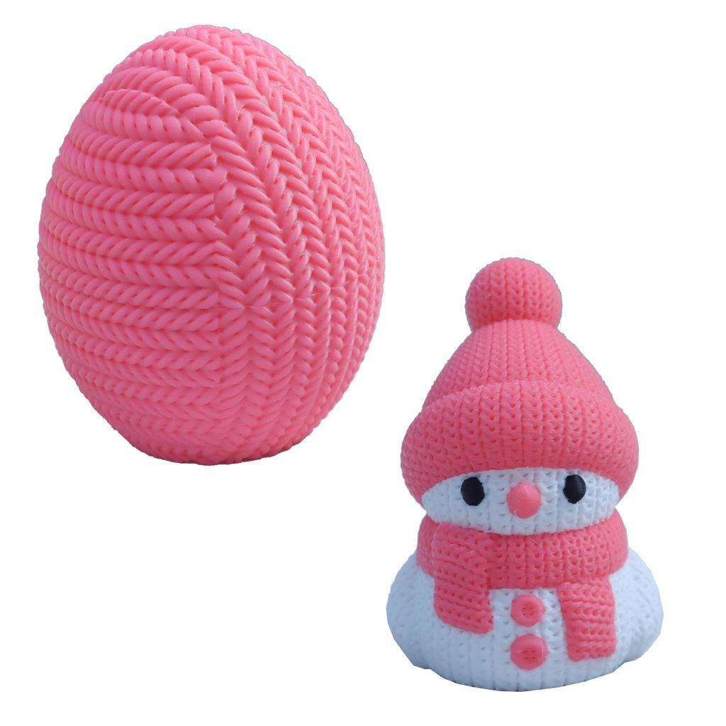 Multicolor 3D Printed Snowman Ornament and Key Pendant – Children's Toy and Dragon Egg Decoration
