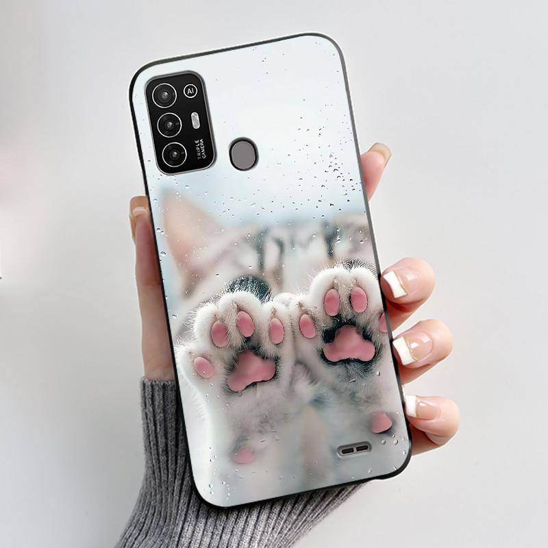 Für ZTE Blade A52 Hülle Für ZTE BladeA52 Rückabdeckung Silikon Weich Schwarz TPU Luxus Drache Niedlich Cool Jungen Mädchen Stoßfänger Handyhülle