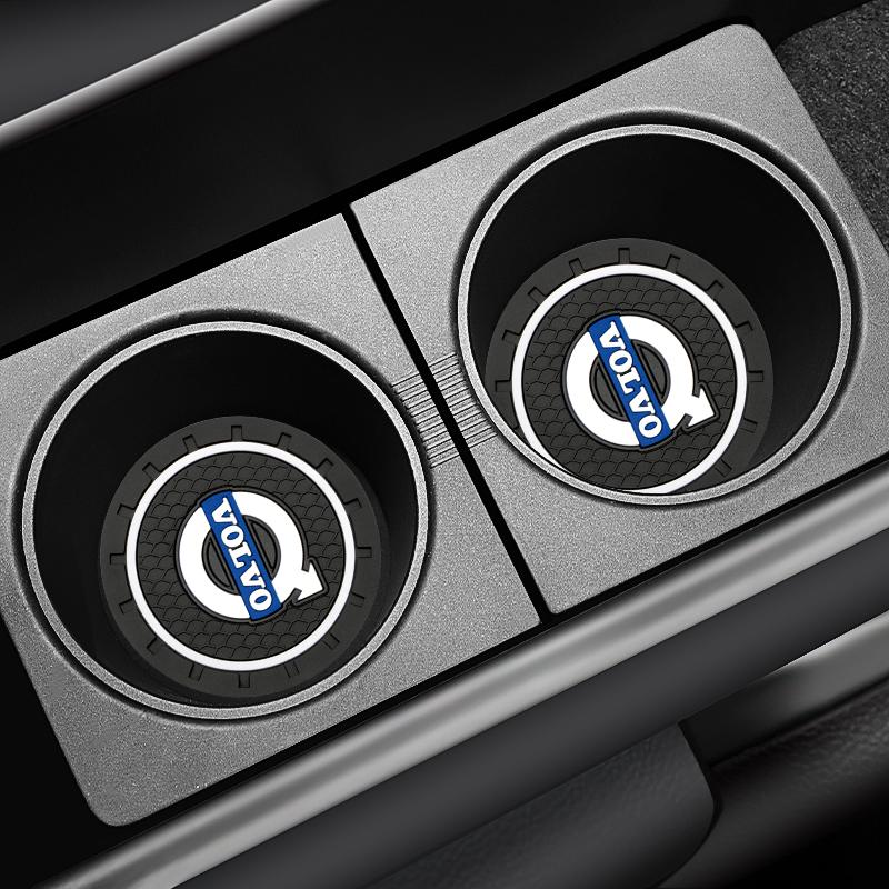 Car Coaster Water Cup Bottle Holder Anti-slip Pad Mat Silica Gel Waterproof For Volvo XC40 XC60 XC90 V60 V40 S90 S60 Accessories