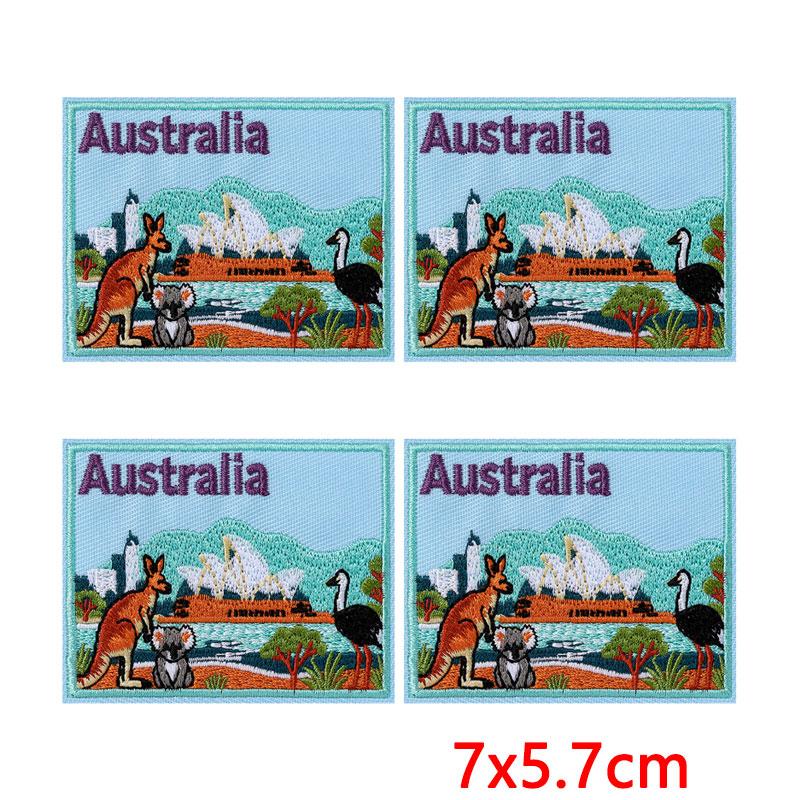 10Pcs USA Independence Day Embroidery Patches, Flag Eagle Bow Iron On Patches for Clothing Backpack Jeans DIY