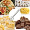 2pcs Non-Corrosive Pie Cutter Wheel Crimping Edge Dumpling Embossing Maker Pastry Roller  Dough
