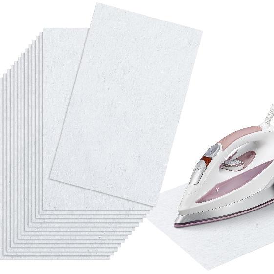 30 Pcs 6 x 10 Inch Hot Iron Cleaner Sheets Faultless Cream Stainless Steel Soleplate Iron Cleaner Kit Lining Cloth