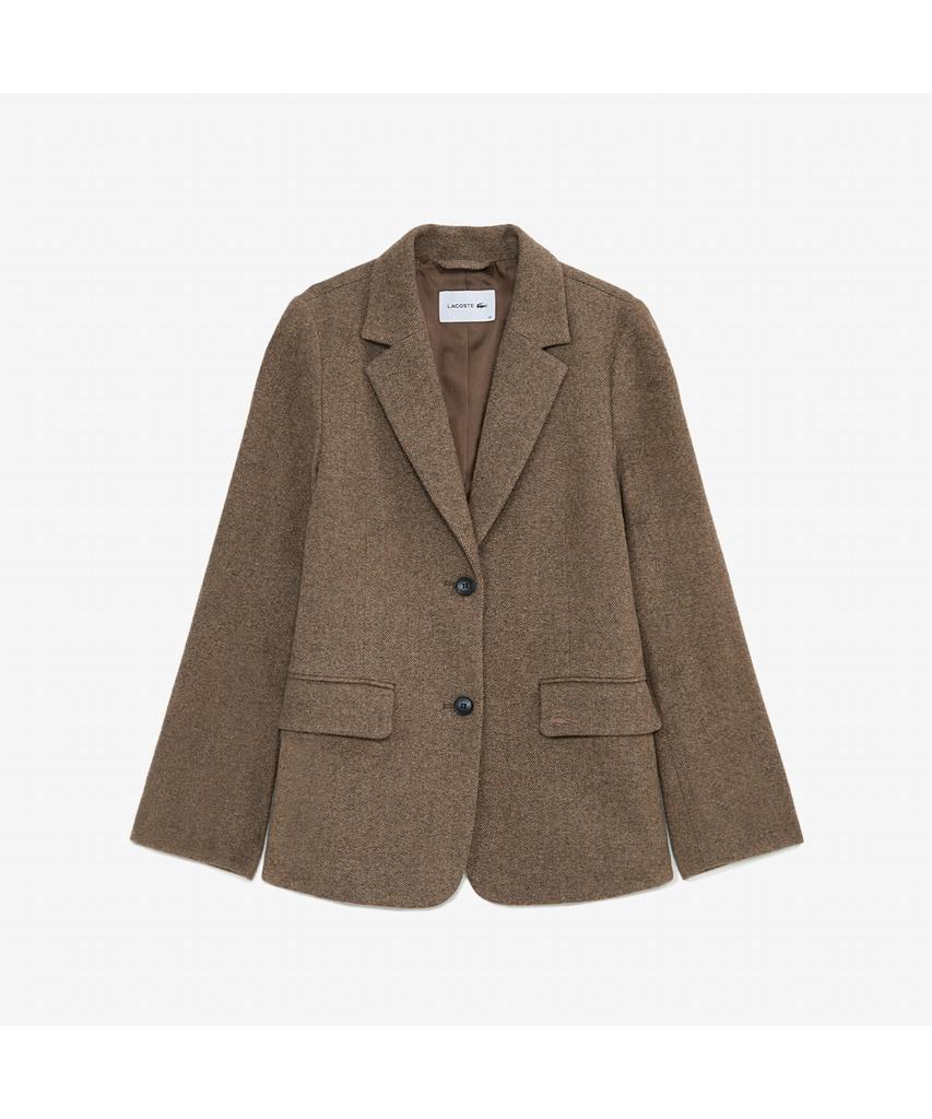 LACOSTE Women'S Soft Wool Blended Tailored Jacket Bf721E-55N Dpc