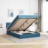 VidaXL Ottoman Bed Frame with Mattress Dark Blue 140x200 Cm Velvet 3312630