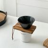 Porcelain Hand Brewed Conical Coffee Filter Reusable Dripper Cone Holder for Home Office Camping and Travel Use