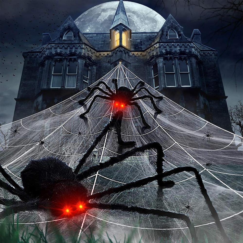 Giant Halloween Glowing Spider Haunted House Halloween Decoration for Indoor and Outdoor
