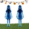 2PCs Horror Twin Girls Garden Stake Waterproof Twins Ghost Yard Signs Outdoor Halloween Decorations for Lawn Patio Haunted House