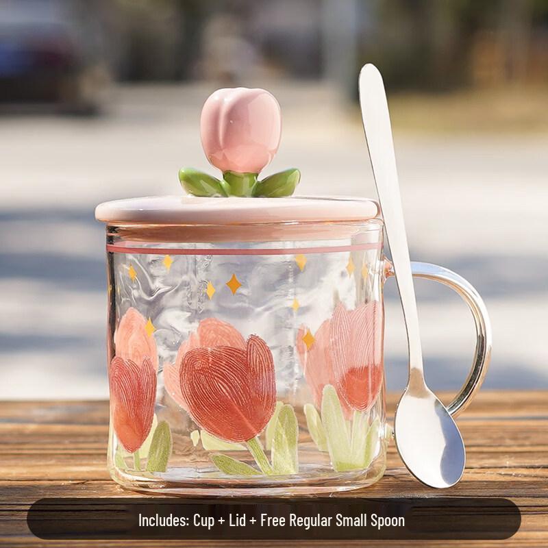 ZISIZ Tulip Heat-Resistant Glass Warm Cup