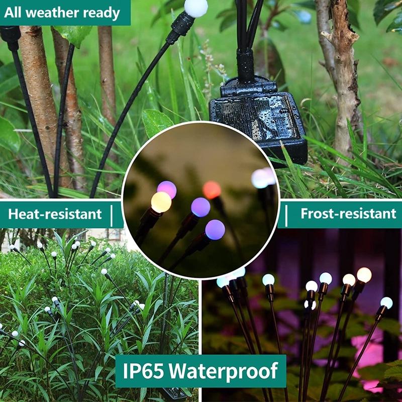 Solar Lights Outdoor Patio Lights 7 Color Changing RGB Lights Home Decorative Lights IP65 Waterproof Warm /Colorful Light  