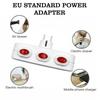 1-5X 1To3 EU Extension Socket With Switch ON/OFF Electrical Plug European Standard Power Converter Socket 3 Individual Switches