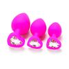 Anal Plug Adult Toy Waterproof 3 Rhinestone Design Plug Colors Anal Sex Toy Couples