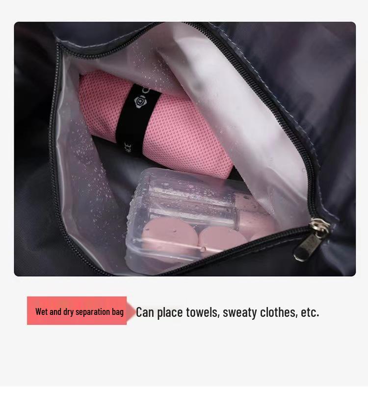 Women's Large Capacity Fitness & Yoga Travel Bag with Wet/Dry Separation