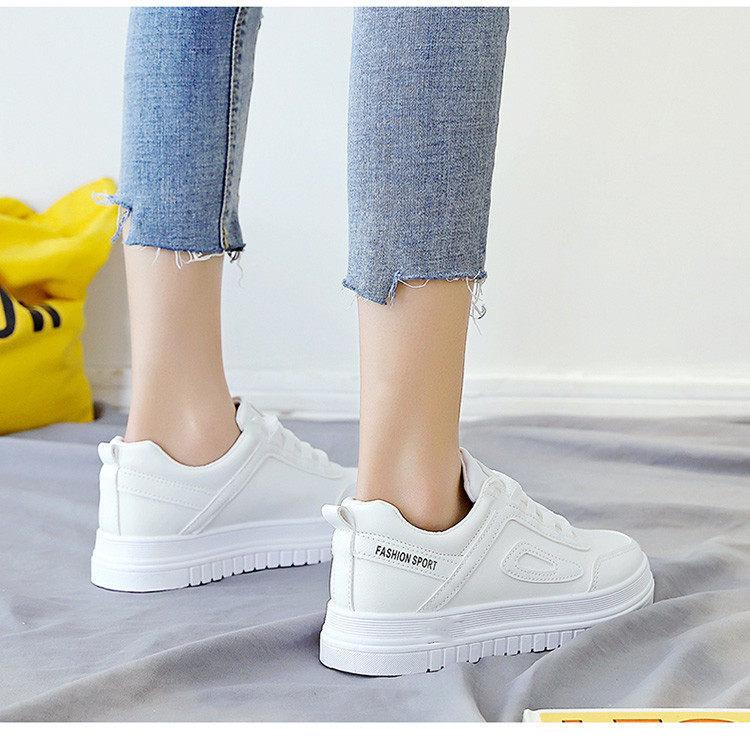 Women's 2024 Trendy White Sneakers - Versatile, Breathable & Casual for Spring