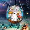 Halloween Suncatcher Hanging Decoration Ghost Pumpkin Witch Black Cat Castle