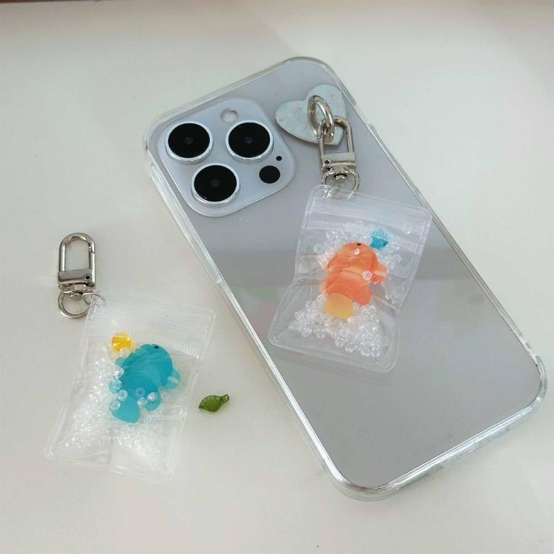 Fashionable Charm Phone Chain Accessory with Elegant Designs and Vibranting Color Portable Keychain Charm Pendant