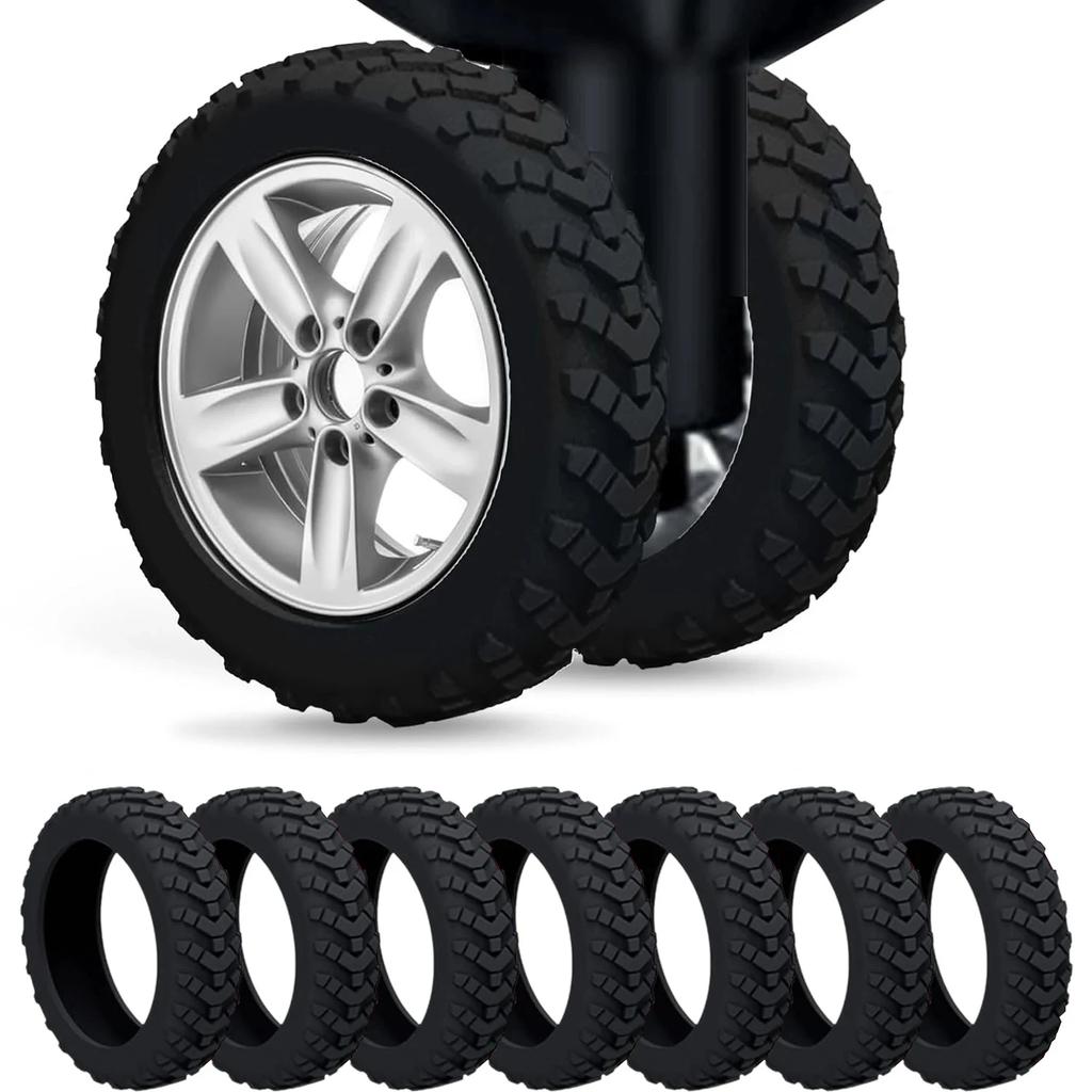 8/20Pack Silicone Wheel Protector for Luggage Noise Reduction Travel Luggage Wheel Cover Thickened Luggage Accessories